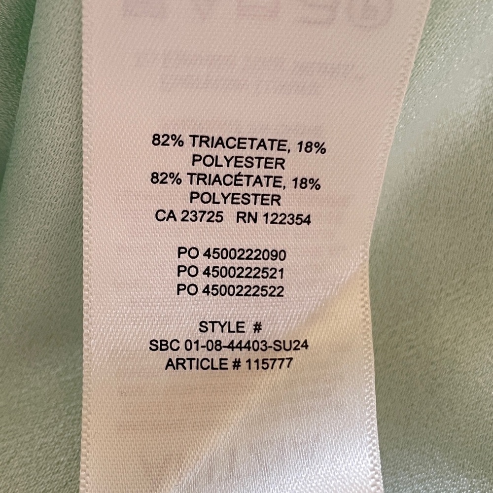 BABATON Resolution Strapless Dress Luxury Mirror Crepe XS Maxi Dress Mint Green - Picture 12 of 13